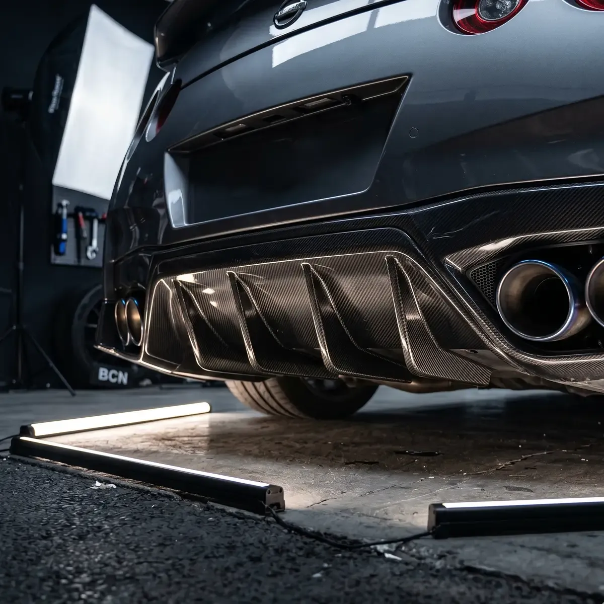 Rear diffuser body kit component