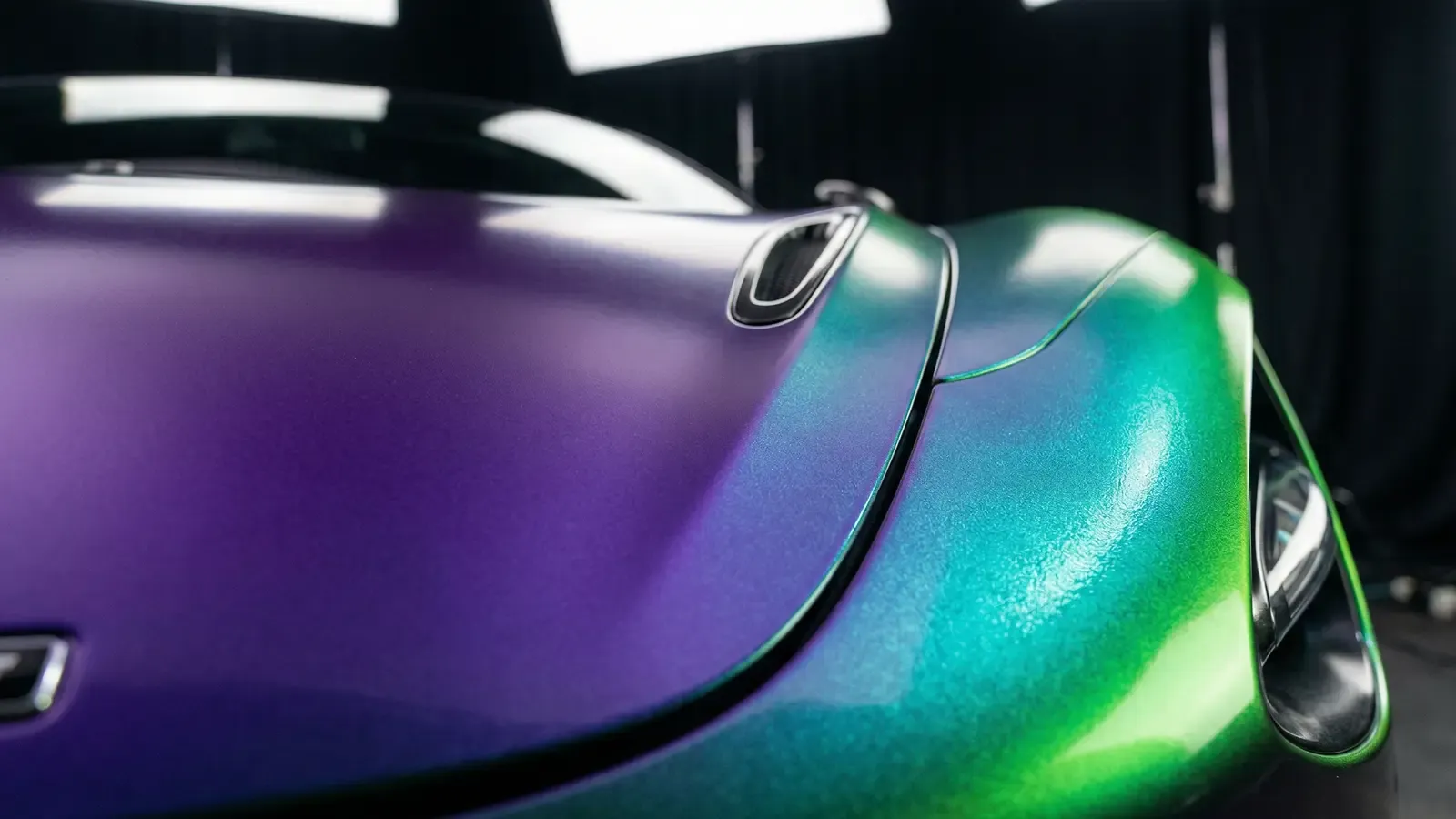Color-shift vinyl wrap changing colors