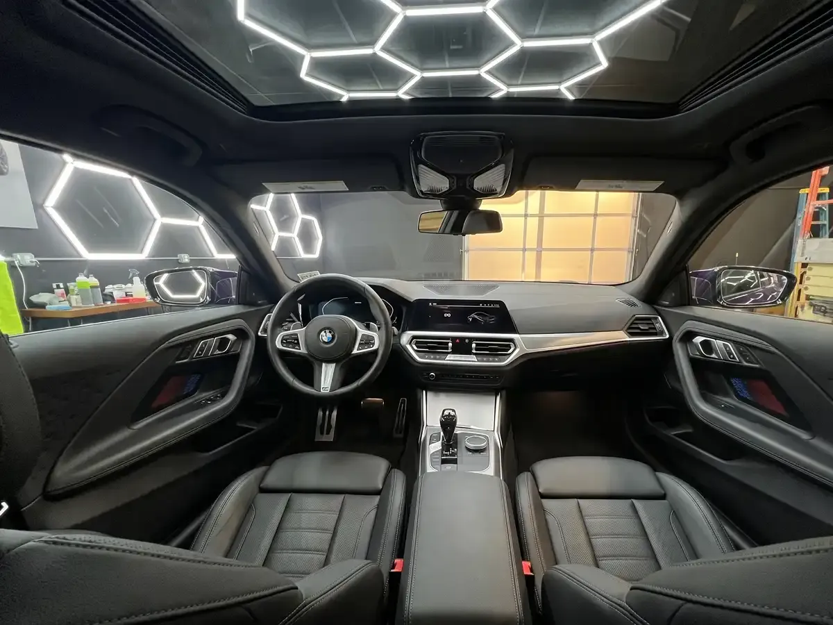 Freshly detailed clean car interior