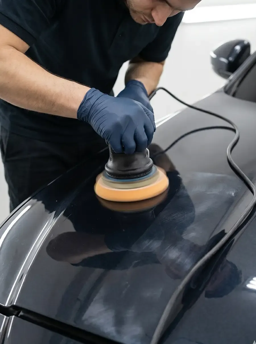 Paint correction polishing at Revibe Auto Styling