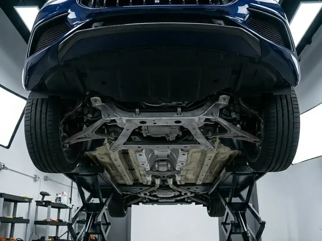 Vehicle undercarriage inspection before rust protection coating
